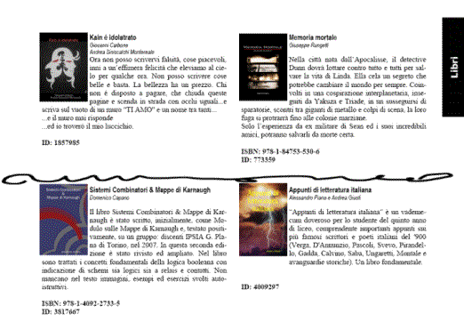 Sistemi combinatori & Mappe di Karnaugh recensito nel catalogo autori italiani Lulu